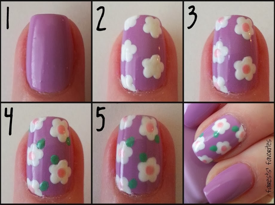 flower floral nail art step by step how to instructions accent nail art spring