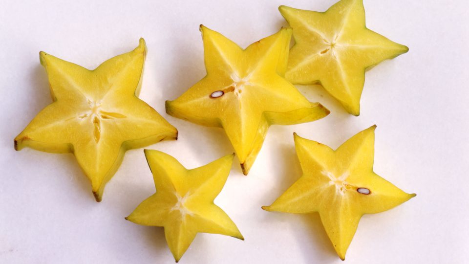 slices of star fruit