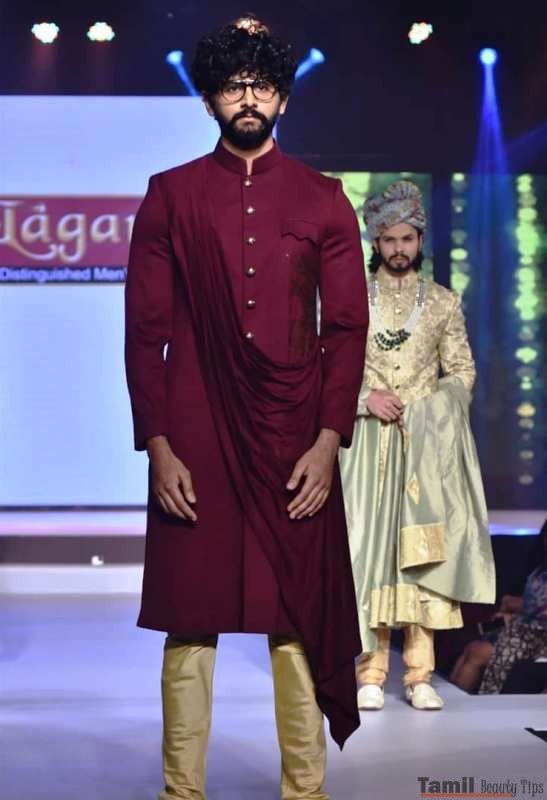 Ram Ramasamy walking the ramp for Lagan The Distinguished Mens store